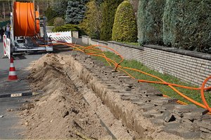 Baustelle für Netzausbau 