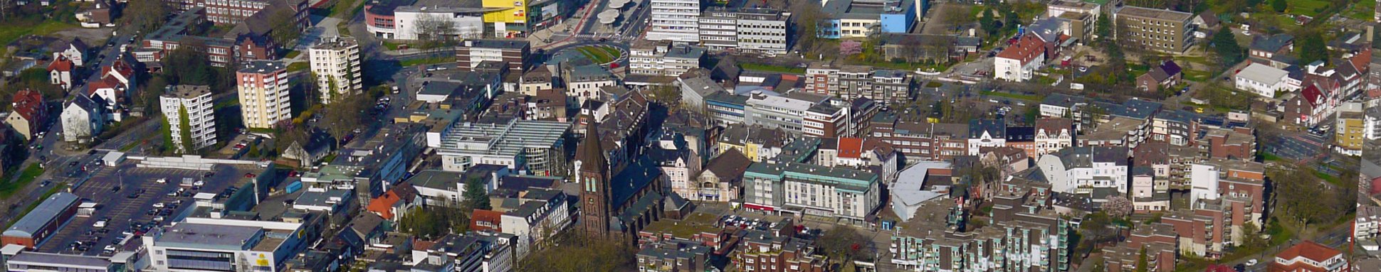 Luftbildaufnahme der Hertener Innenstadt