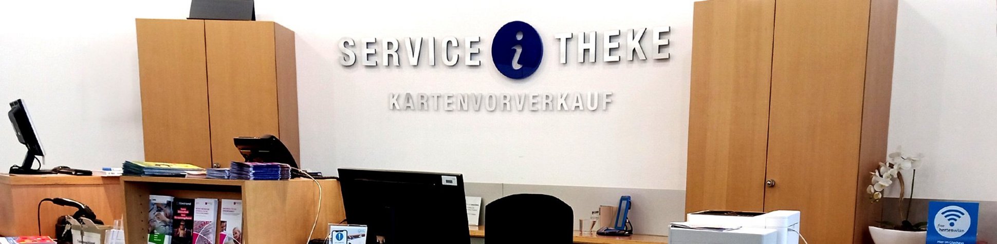 Servicetheke in der Stadtbibliothek in Herten