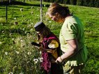 Kind erkundet die Natur