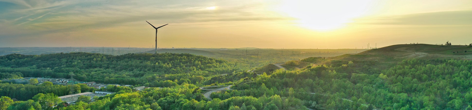 Landschaft Herten mit Windrad