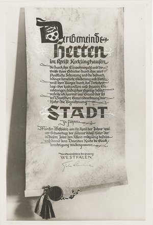1936 Stadtrechtsurkunde