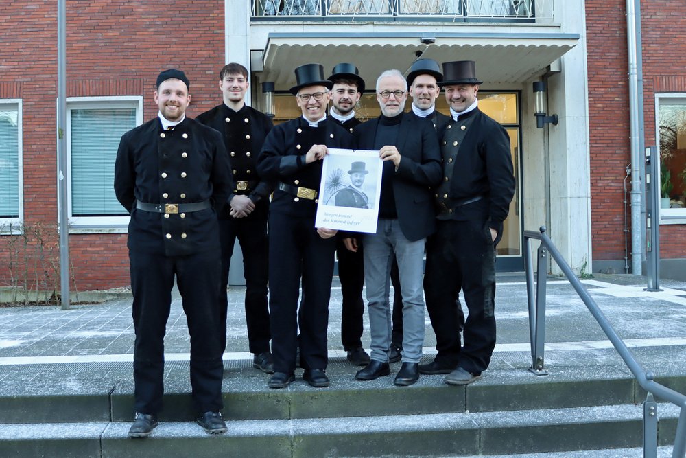 Neujahrsbesuch der Schornsteinfeger im Rathaus Herten 2024