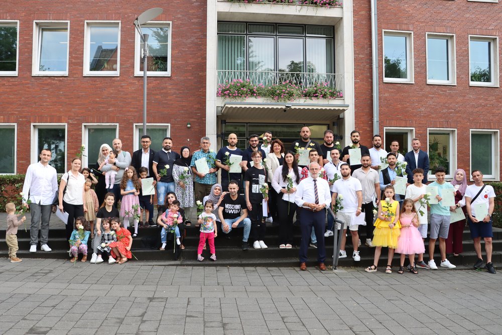 Einbürgerungsfeier im Juli 2023