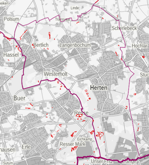 Karte gesetzlich geschützte Biotope