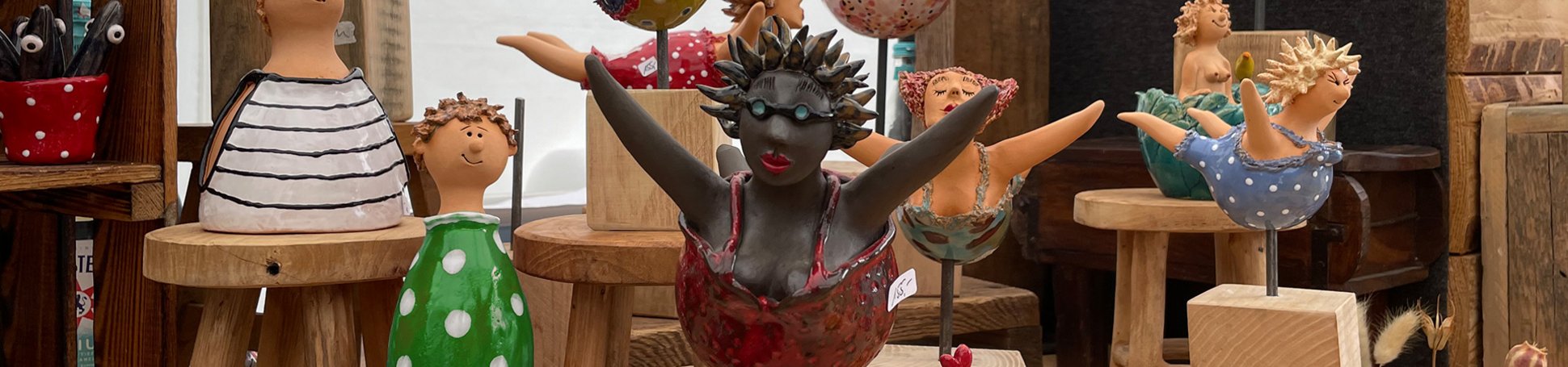 Stand auf dem Kunstmarkt