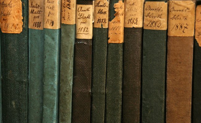 Büchersammlung aus dem Stadtarchiv
