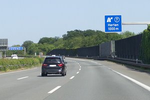 Autobahn 2, Schild Ausfahrt Herten