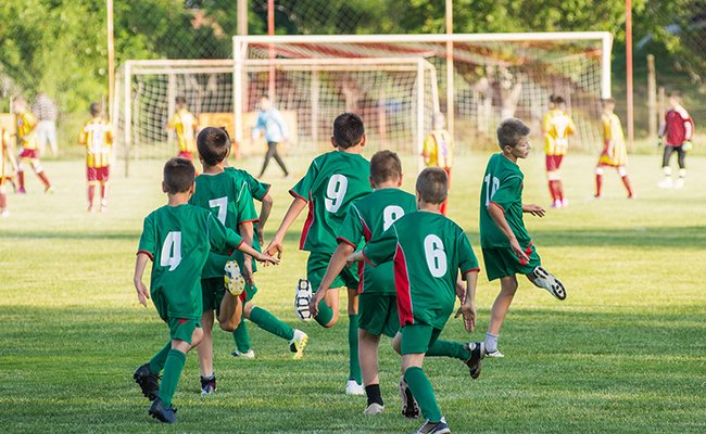 Junioren-Fußballmannschaft beim Training