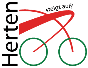 Logo Fahrrad Herten steigt auf Logo Fahrrad Herten steigt auf