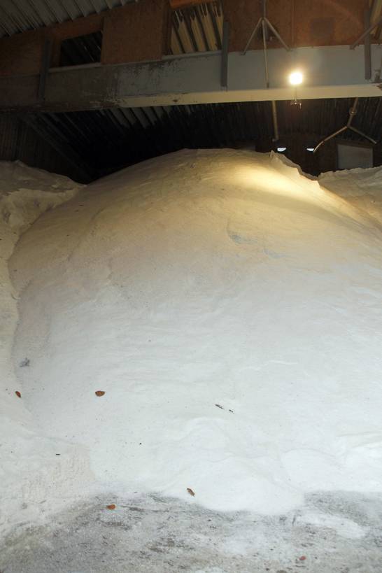 Insgesamt lagern im Salzlager des ZBH rund 850 Tonnen Salz.