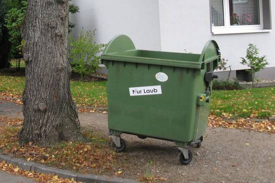 Der ZBH stellt auch in diesem Jahr wieder Laubcontainer im Stadtgebiet auf. 