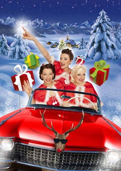 Die drei Ladies von Sweet Sugar Swing singen, lachen und tanzen zu amerikanischen Klassikern wie 'Let it snow','Jingle Bells' oder 'White Christmas' und entführen ihre Zuschauer in einen vorweihnachtlichen Abend voller Glanz, Glamour und Humor. (Foto: Fe