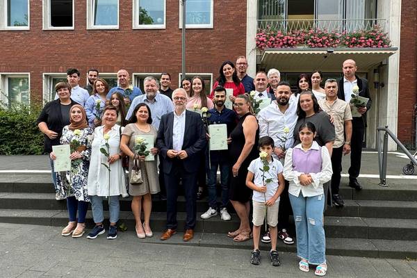 23 Hertener Bürgerinnen und Bürger haben im Juli 2024 offiziell die deutsche Staatsangehörigkeit erhalten (Foto: Stadt Herten_Corina Plötz).