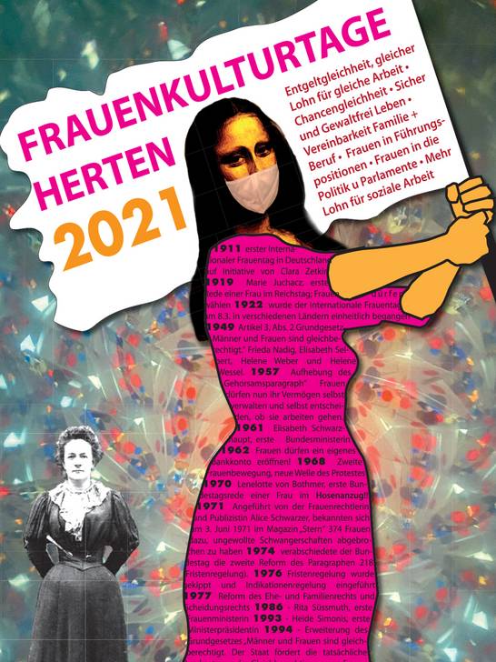 In diesem Jahr finden die Frauenkulturtage mal ganz anders statt: Es gibt weniger Programmpunkte und aufgrund der Einschränkungen durch Corona finden die meisten Veranstaltungen online statt. 