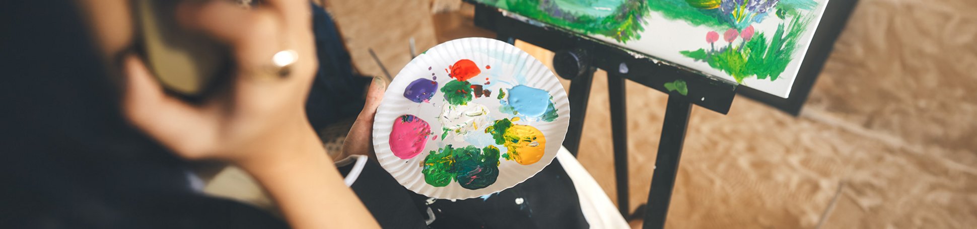 Bunte Farbpalette