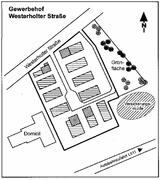 Gewerbehof Westerholter Straße - Planskizze