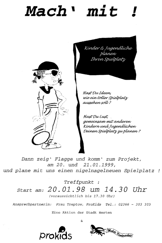 Flugblatt Kinderspielplatz "Im Schieferfeld"
