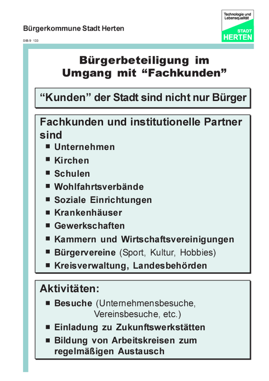 Folie 27: Bürgerbeteiligung bei "Fachkunden"