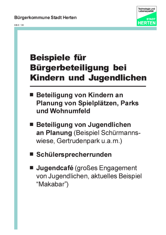 Folie 25: Bürgerbeteiligung bei Kindern / Jugendl.