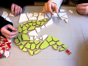 Schlange im Mosaik