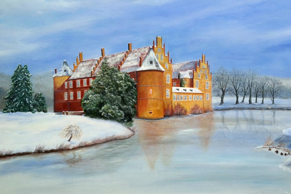 Hertener Schloss im Winter
