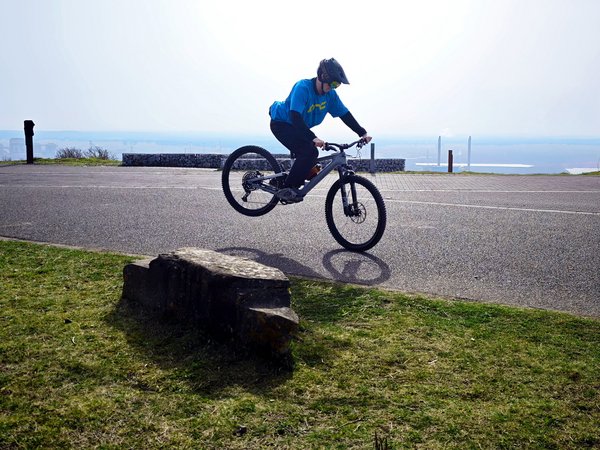 Mountainbikefahrer auf der Halde Hoheward