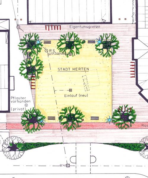 Einkaufszentrum Disteln / Plan Freifläche (06/99)