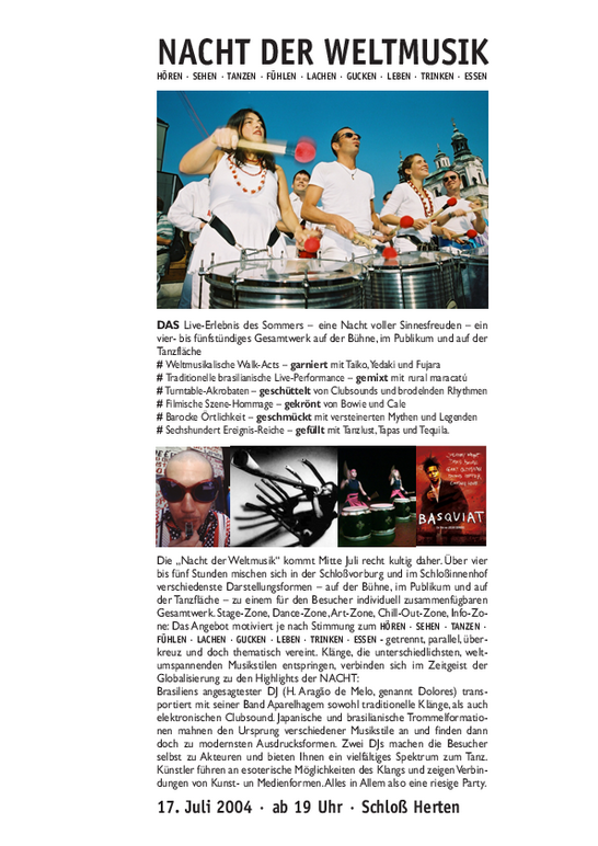 Weltmusik 2004 - weitere Informationen (06.04)
