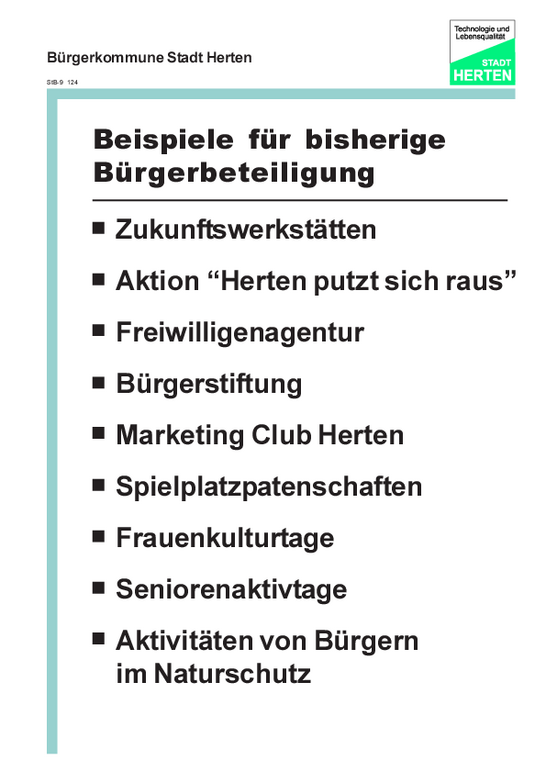 Folie 23: Bisherige Bürgerbeteiligunsbeispiele