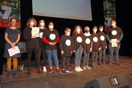 Die Teilnehmenden des Projekts „Ein-Funken-Herten“ erhielten den Kinder- und Jugendkulturpreis.
