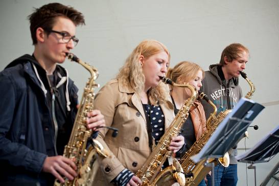 Die Saxofonensembles der Musikschule Herten sind seit Jahren fester Bestandteil des kulturellen Stadtbildes. 