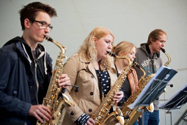 Die Saxofonensembles der Musikschule Herten sind seit Jahren fester Bestandteil des kulturellen Stadtbildes. 