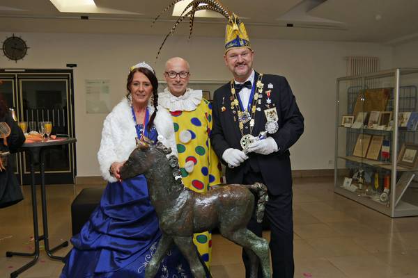Prinzessin Moni I. und Prinz Volker I. besuchten Bürgermeister Fred Toplak im Rathaus.