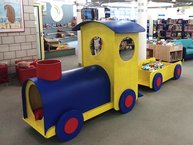 Bücher-Zug in der Kinder- und Jugendbibliothek in Herten