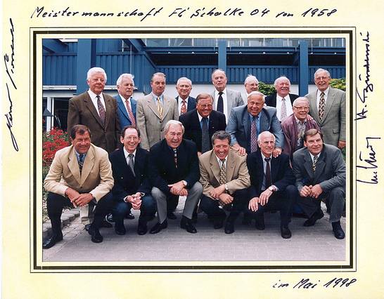 Meisterelf von 1958 im Jahre 1998