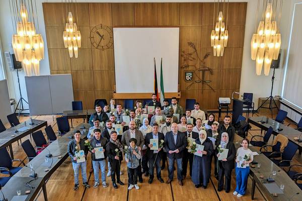 51 Hertener Bürgerinnen und Bürger haben im März 2024 offiziell die deutsche Staatsangehörigkeit erhalten (Foto: Stadt Herten). 