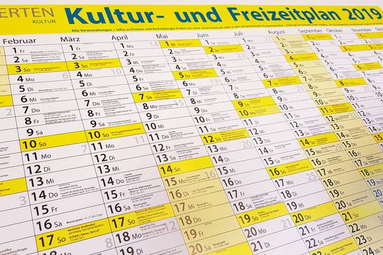 Der Kultur- und Freizeitplan 2019