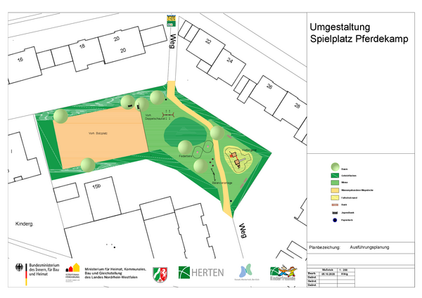 Entwurf für den Spielplatz Pferdekamp