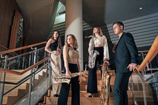 Das außergewöhnliche Kammermusikensemble „Eternum Saxophone Quartet“ ist am Sonntag, 10. November, um 15 Uhr beim Hertener Schlosskonzert zu hören (Foto: Anna Tena).