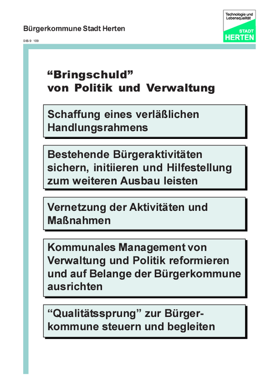 Folie 21: "Bringschuld" von Politik und Verwaltung