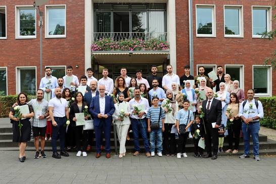 39 Hertener Bürgerinnen und Bürger haben im August 2023 offiziell die deutsche Staatsangehörigkeit erhalten (Foto: Stadt Herten). 
