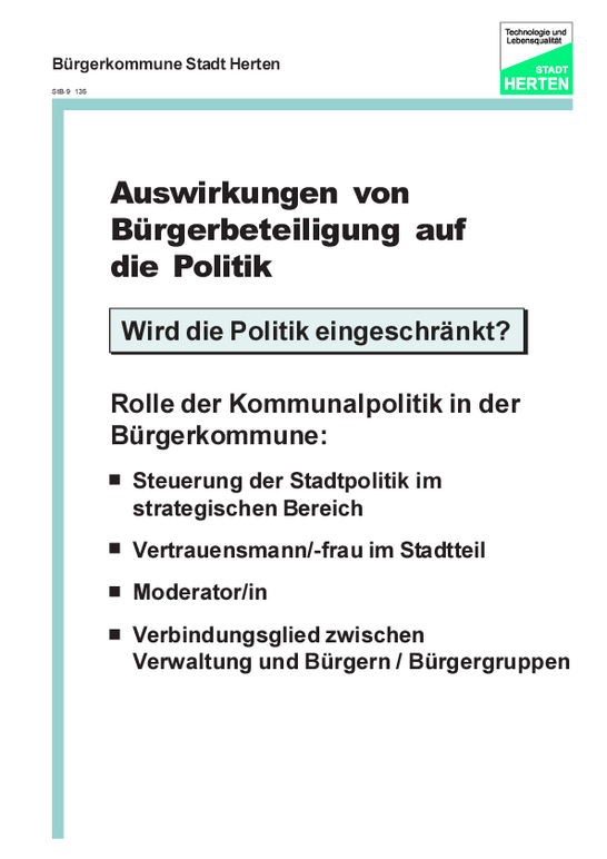 Folie 29: Auswirkungen auf Politik