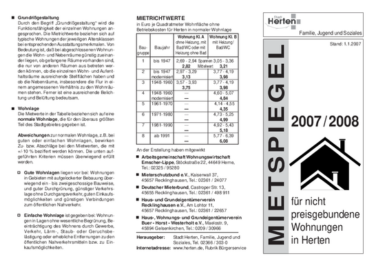 Mietspiegel 2007-2008