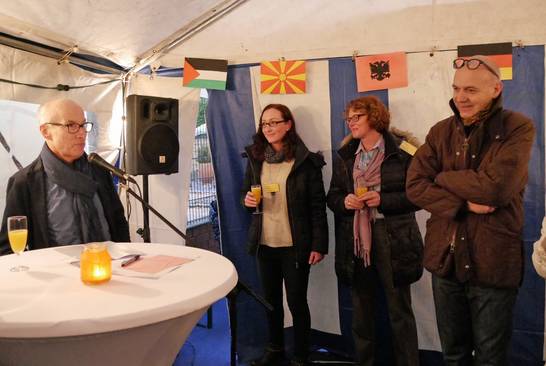 Staatssekretär Bernd Neuendorf vom Ministerium für Familie, Kinder, Jugend, Kultur und Sport (rechts) sowie Bürgermeister Fred Toplak (links) richteten ein Grußwort an die Gäste. Staatssekretär Bernd Neuendorf vom Ministerium für Familie, Kinder, Jugend, Kultur und Sport (rechts) sowie Bürgermeister Fred Toplak (links) richteten ein Grußwort an die Gäste.